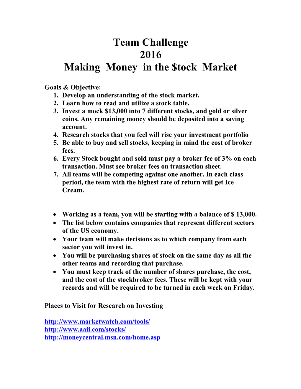 2. Learn How to Read and Utilize a Stock Table