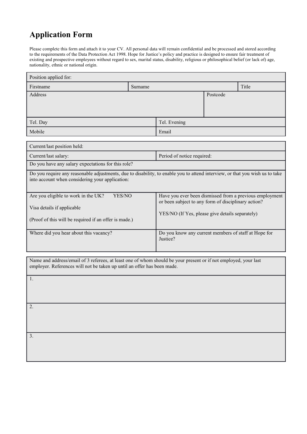 Application Form s31