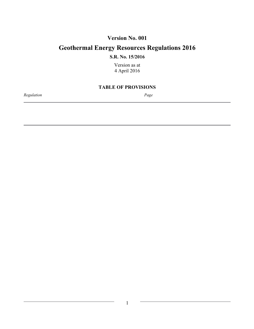 Geothermal Energy Resources Regulations 2016