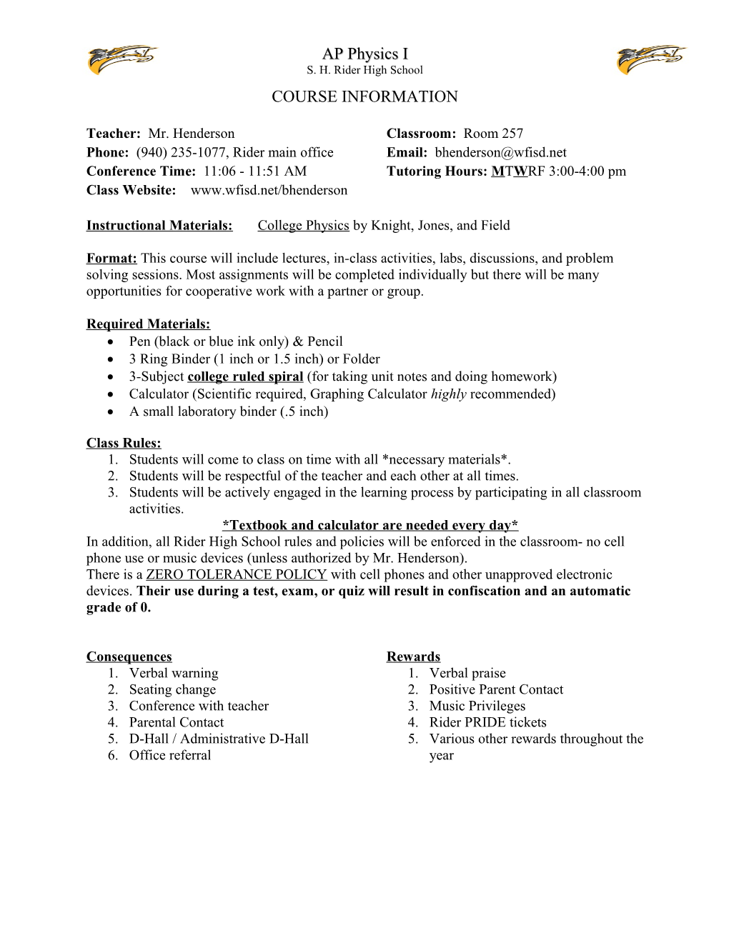 Classroom Management Plan for 9Th Grade Biology