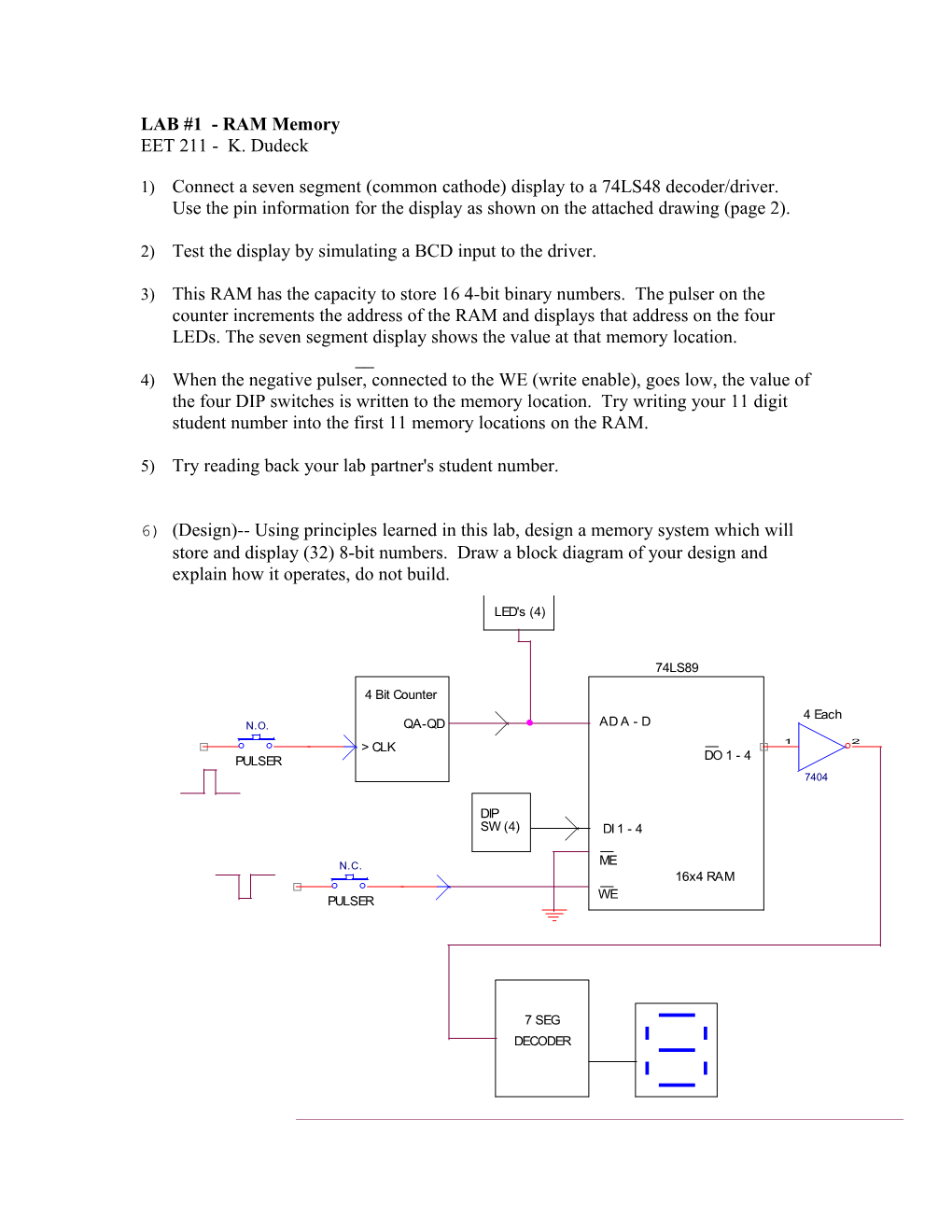 LAB #1 - RAM Memory