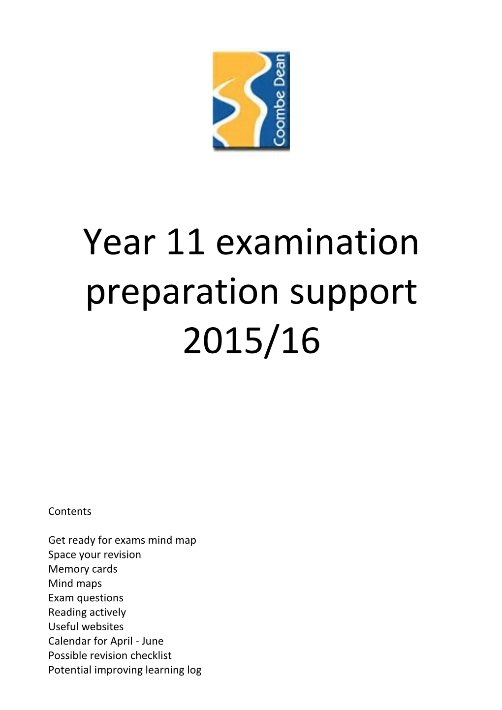 Year 11 Examination Preparation Support