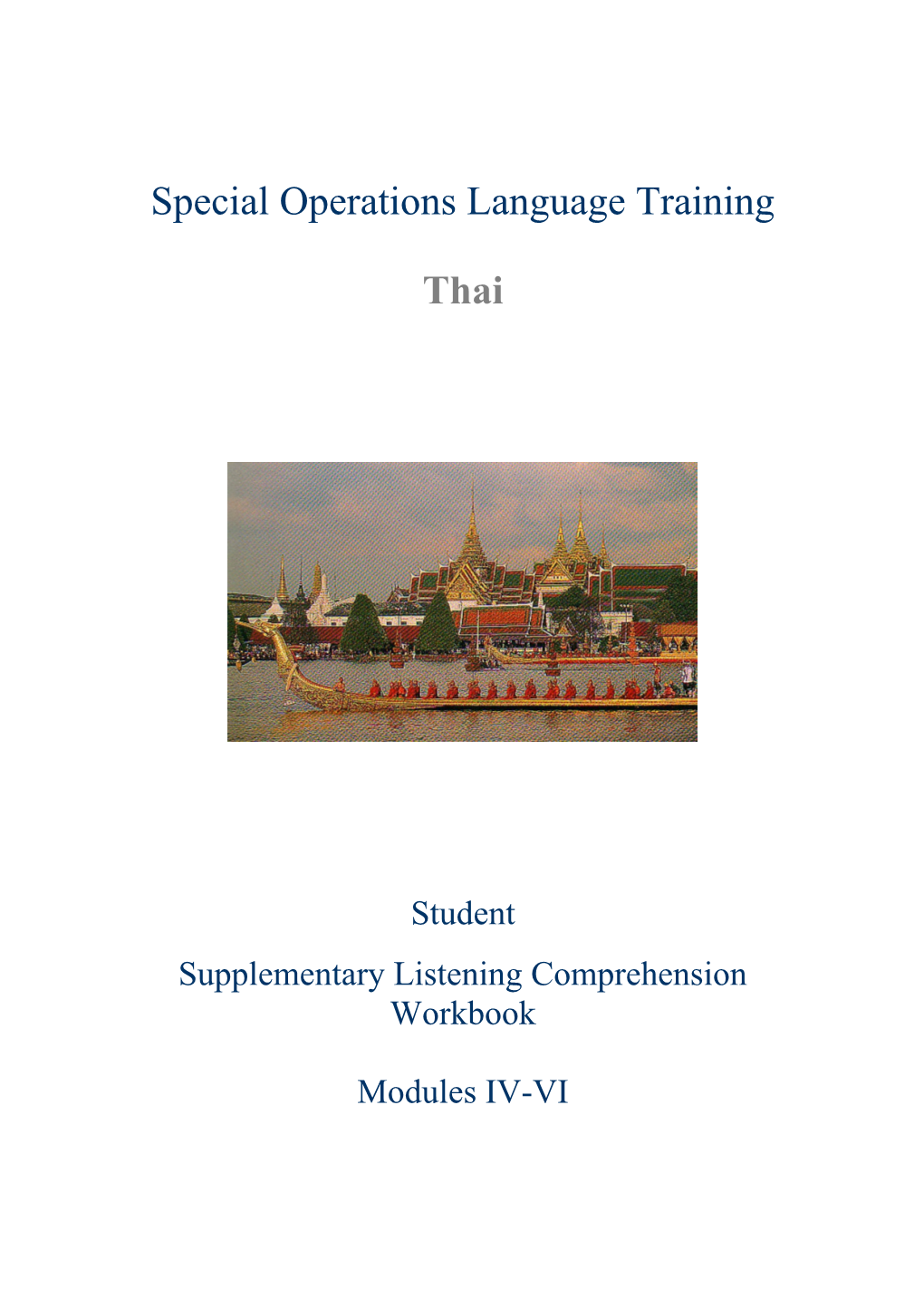 Special Operations Language Training