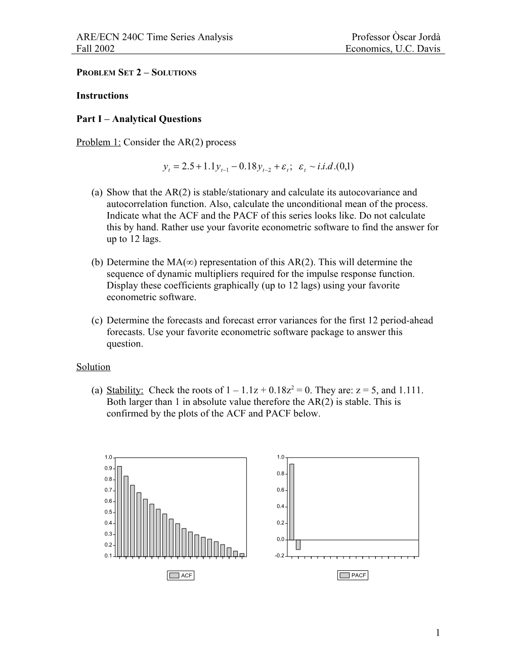 Problem Set 2 Due: October 24