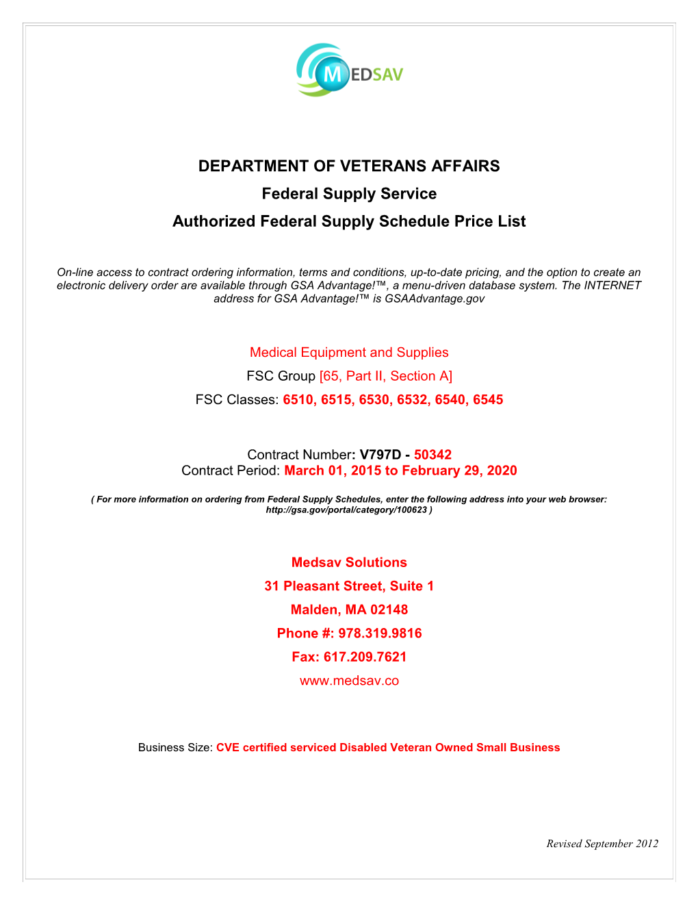 Authorized Federal Supply Schedule Price List s13