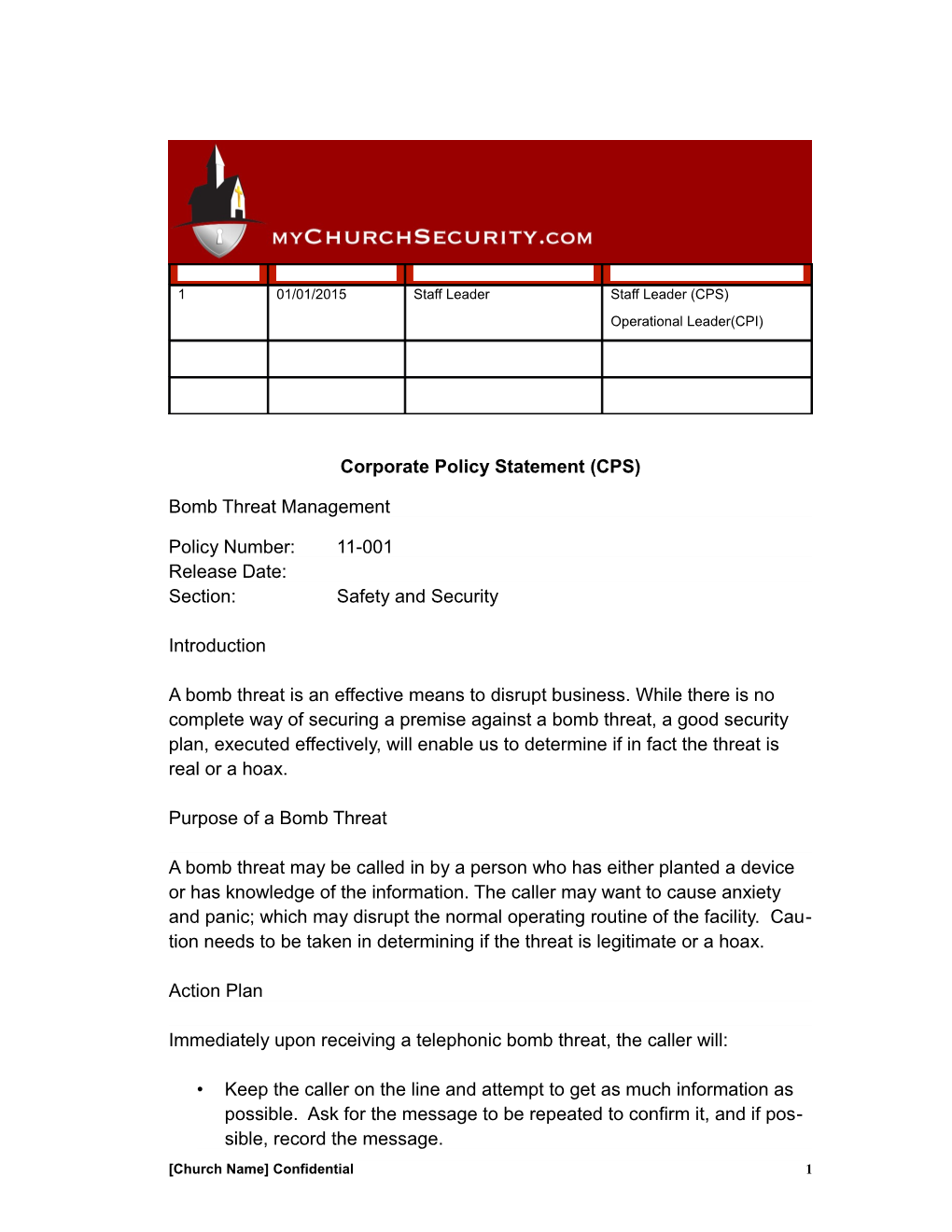 Corporate Policy Statement (CPS)