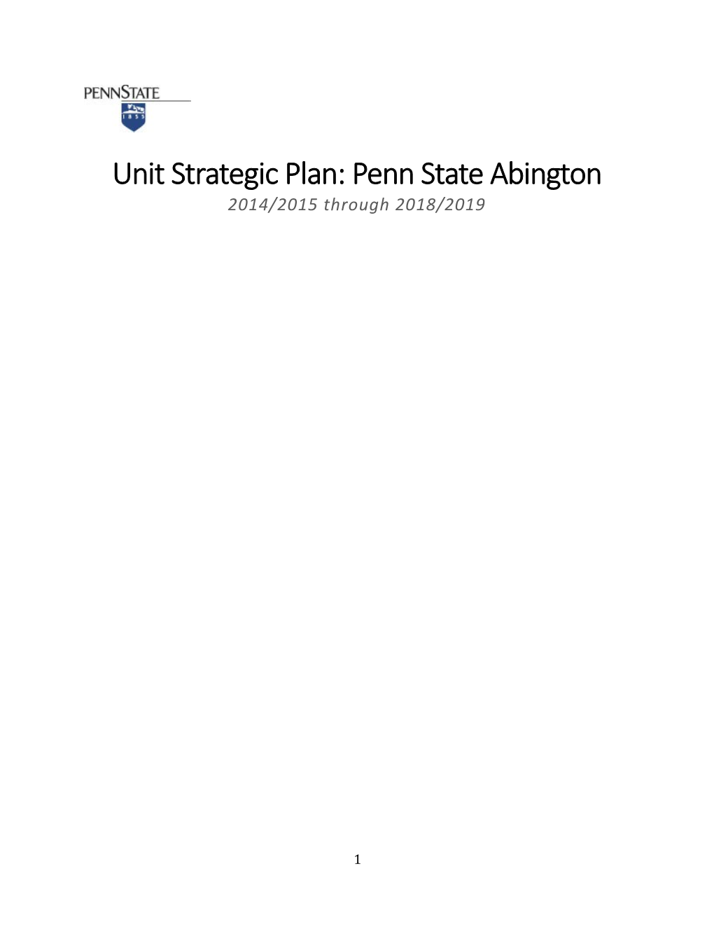 Penn State Abington Strategic Plan