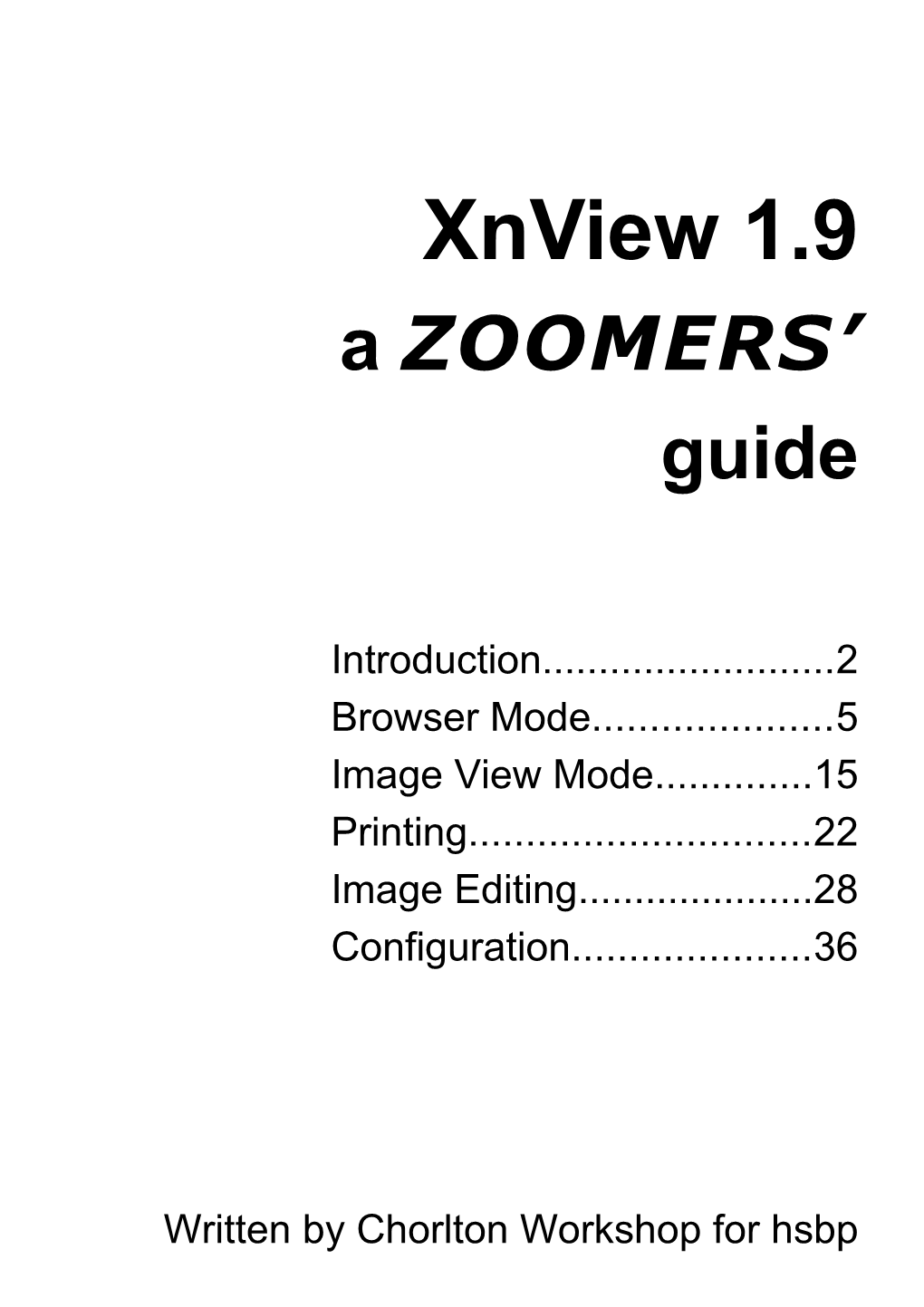 Xnview Image Viewer: a Zoomers' Guide