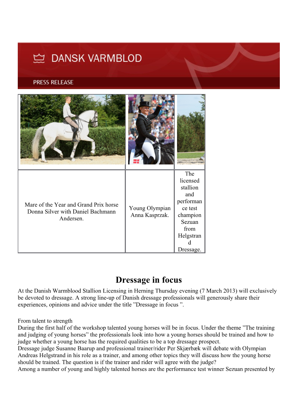 Dressage in Focus