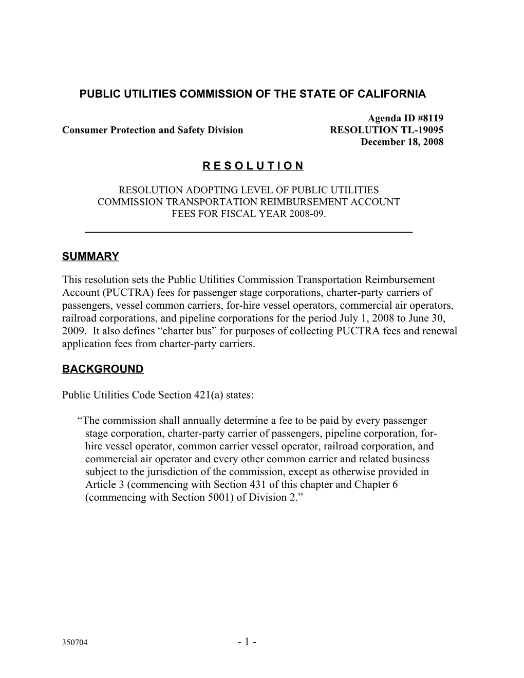 Public Utilities Commission of the State of California s68