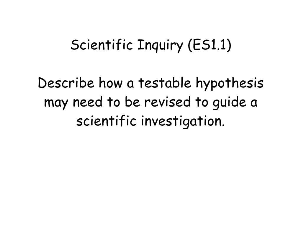 Scientific Inquiry (ES1.1)