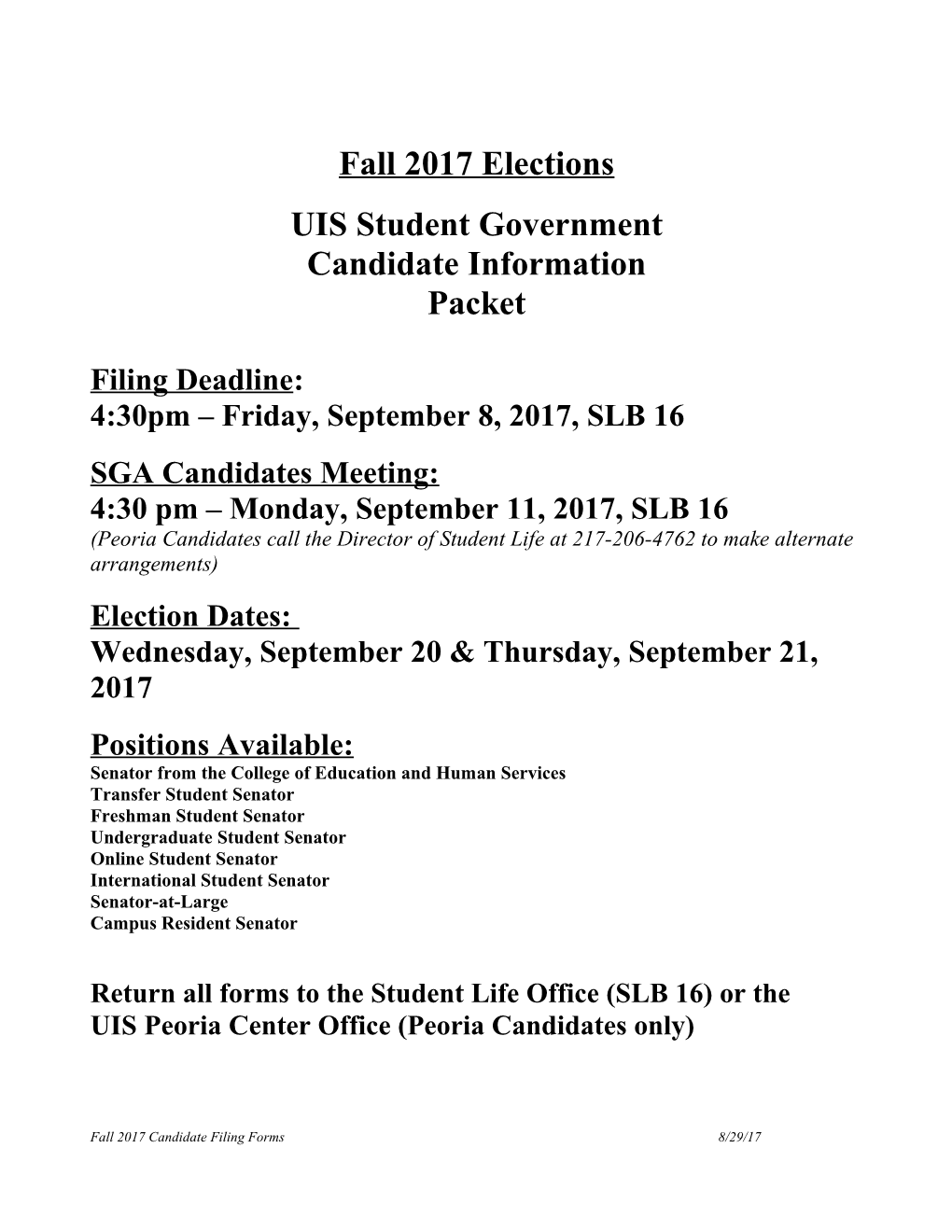 2003-2004 Student Election Filing Form