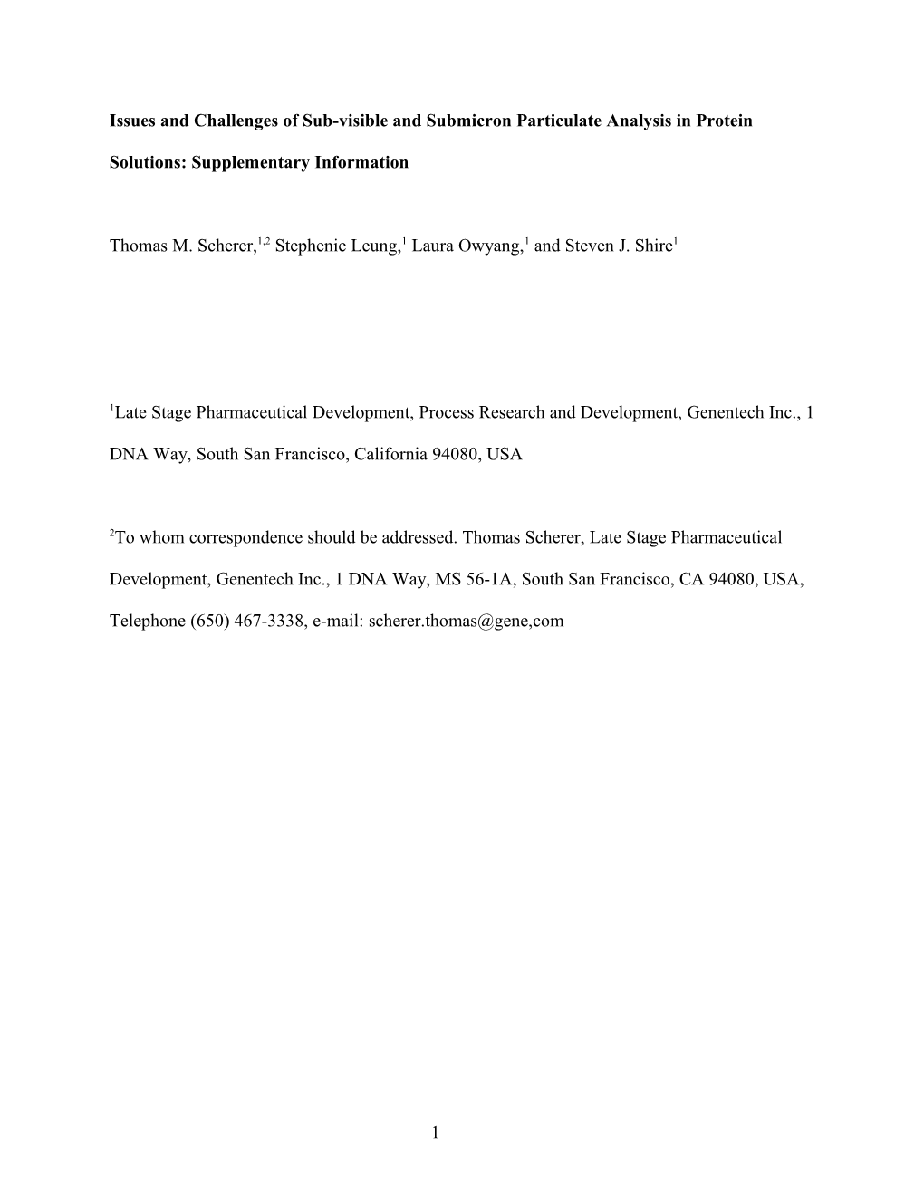 Issues and Challenges of Sub-Visible Particulate Analysis in Protein Solutions