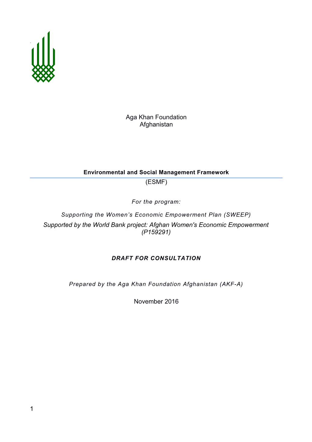 Environmental and Social Management Framework s1