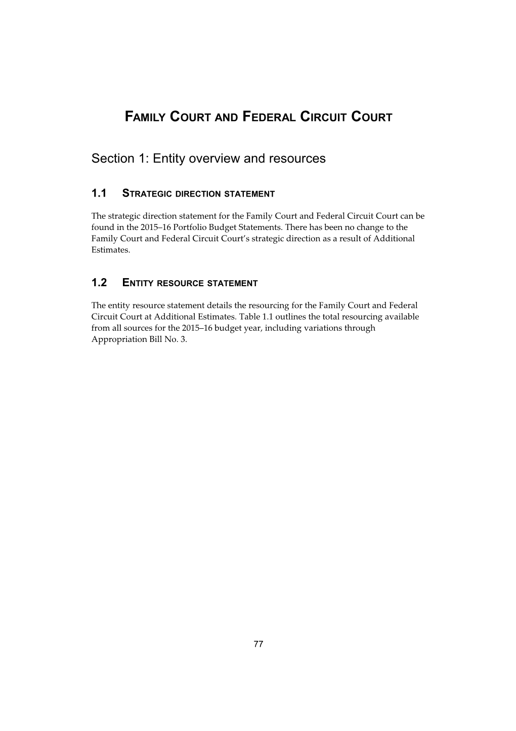 Portfolio Additional Estimates Statements 2015-16 - FAMILY COURT and FEDERAL CIRCUIT COURT