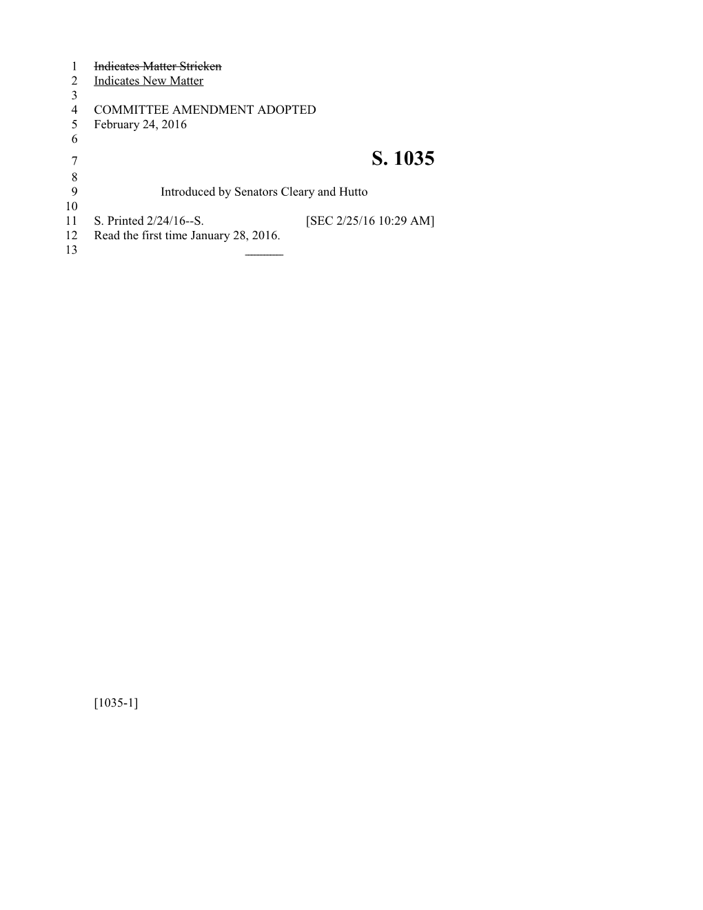 2015-2016 Bill 1035 Text of Previous Version (Feb. 25, 2016) - South Carolina Legislature Online