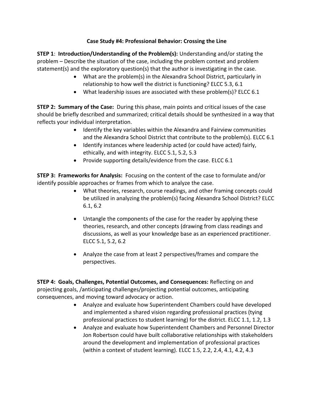 Case Study #4: Professional Behavior: Crossing the Line