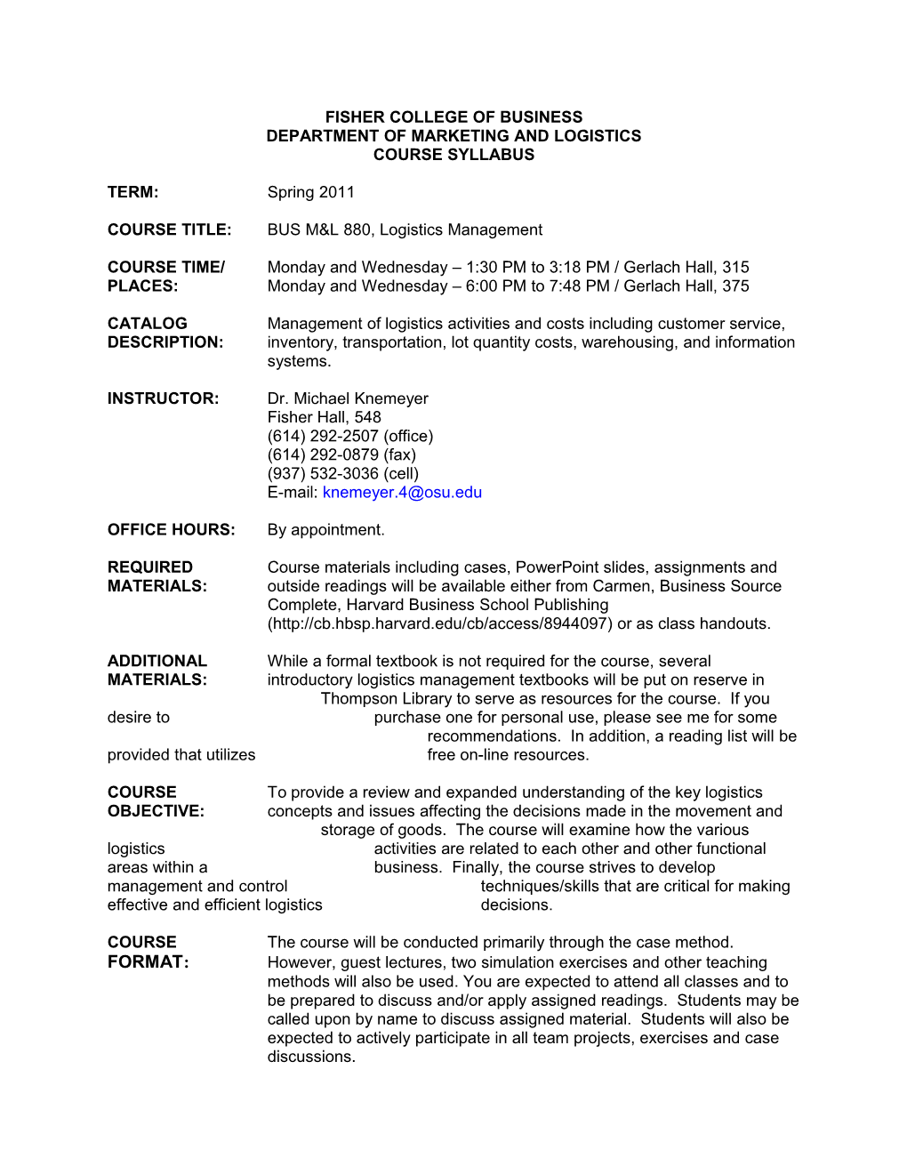 Tra 3035 Detailed Syllabus s2