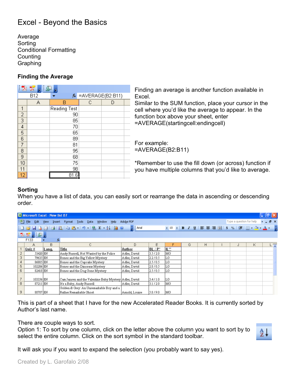 Excel - Beyond the Basics