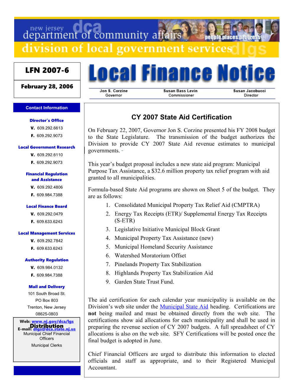 Local Finance Notice 2007-6February 28, 2007Page 1