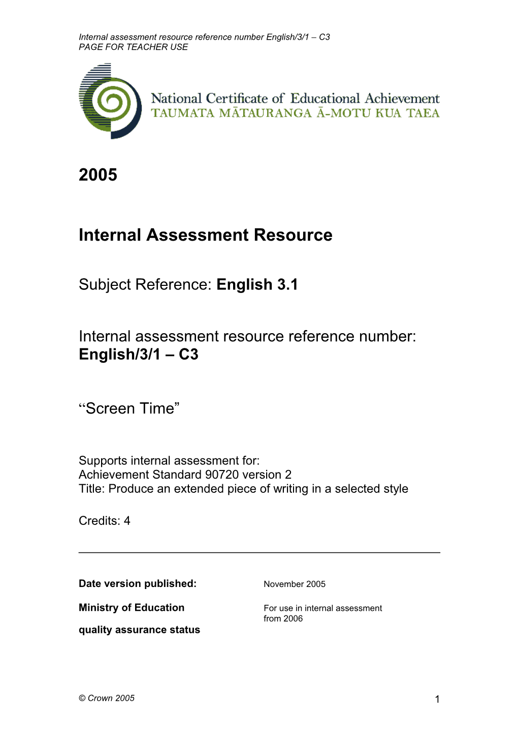 Technology Achievement Standard s6