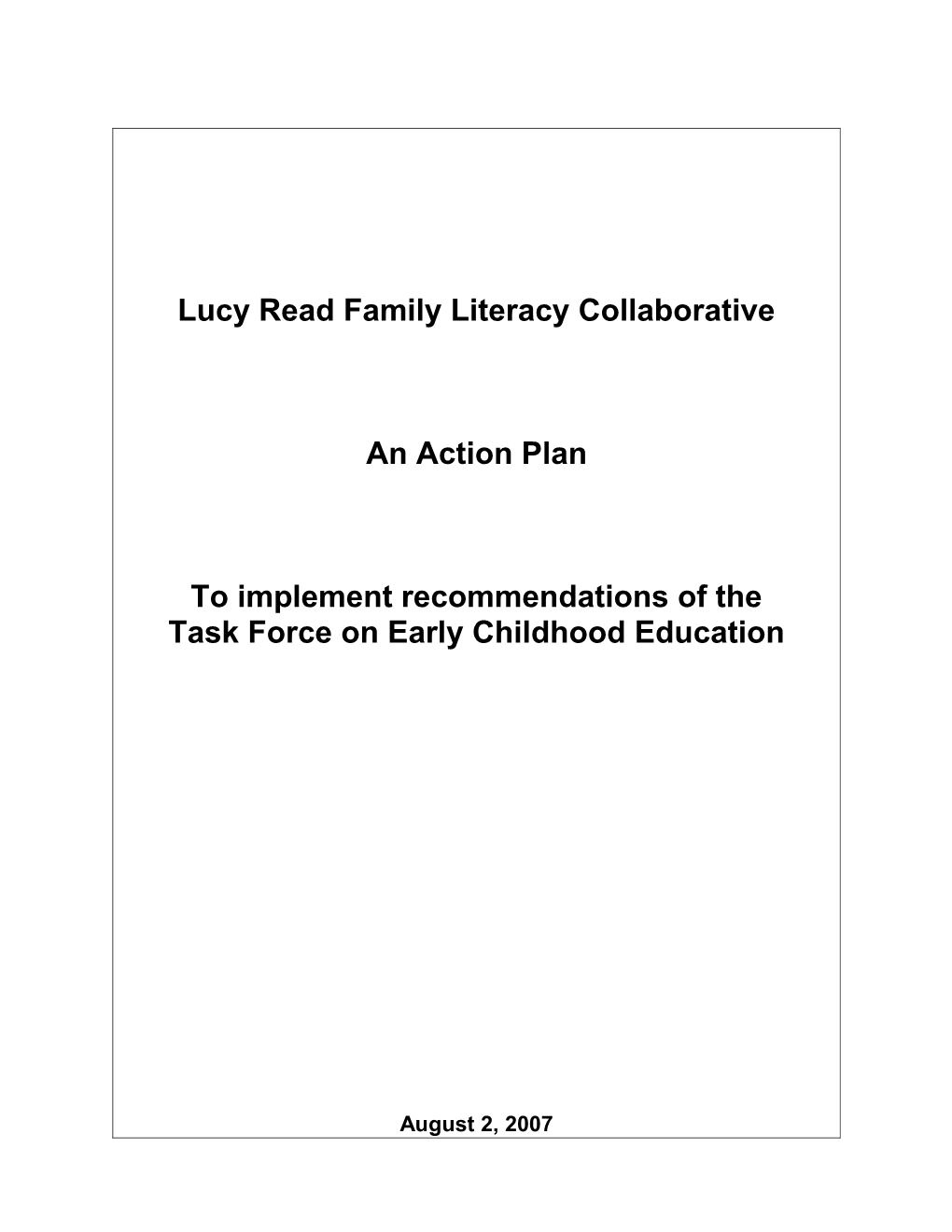 Lucy Read Family Literacy Collaborative