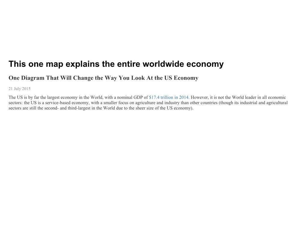 This One Map Explains the Entire Worldwide Economy