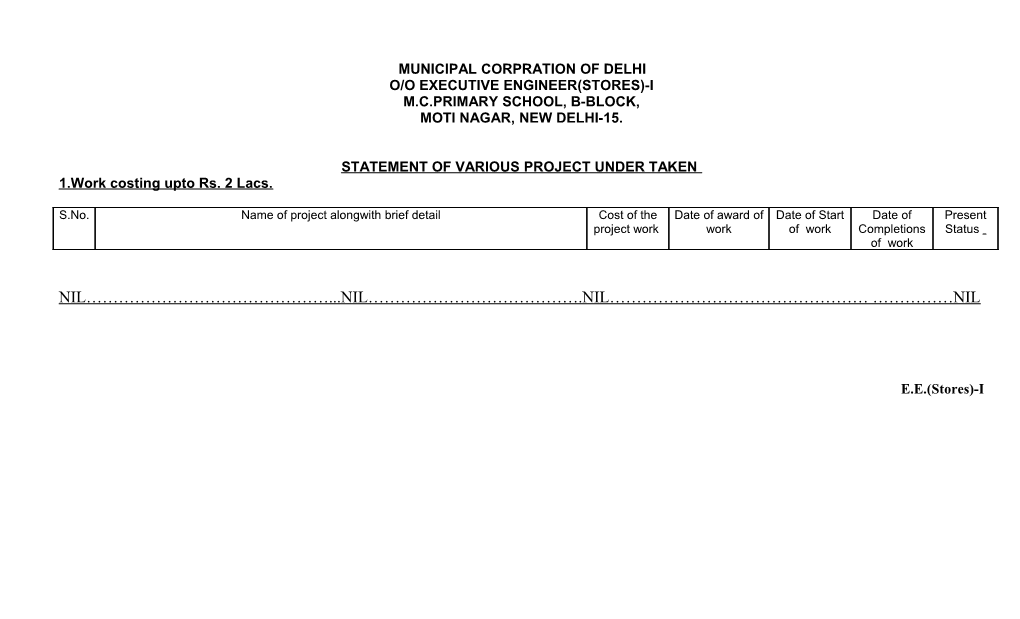 Municipal Corpration of Delhi