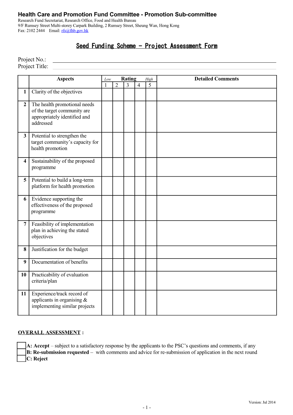 Health Care & Promotion Fund Committee