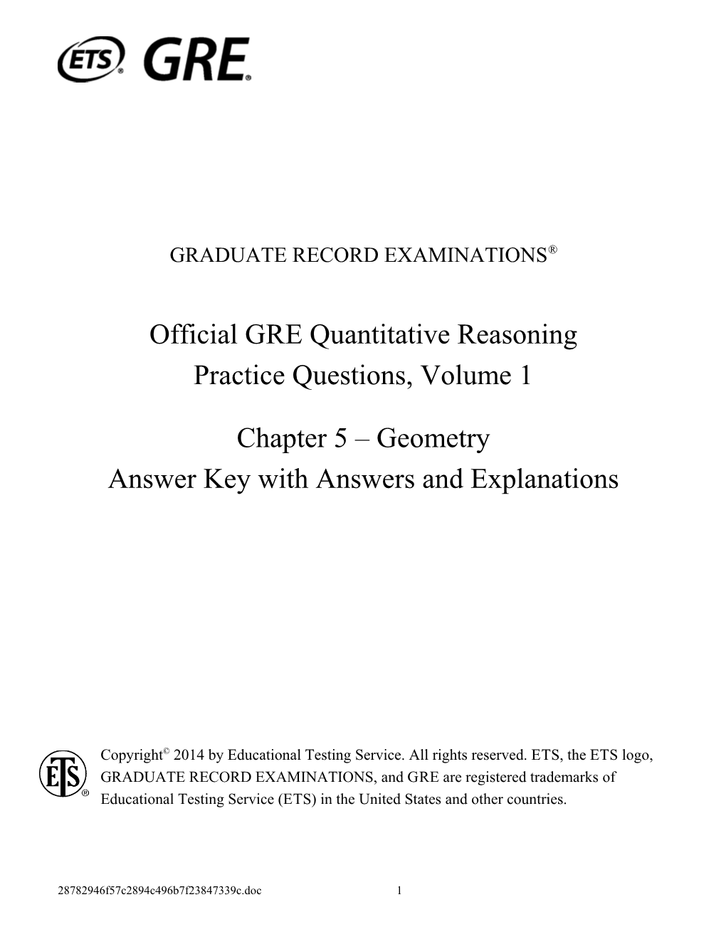 Official GRE Quantitative Reasoning