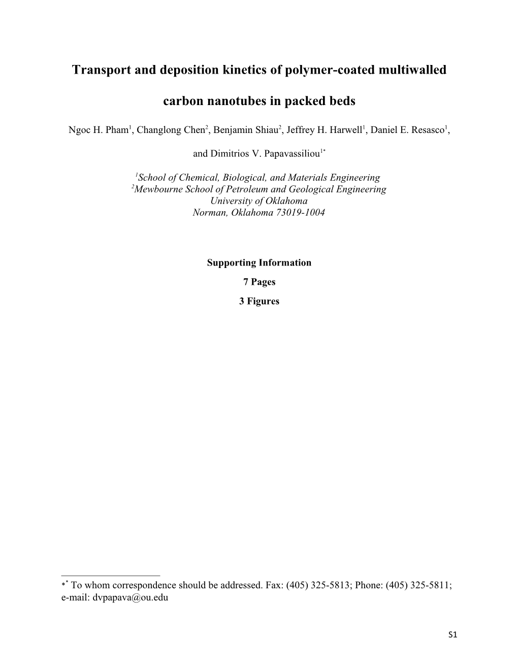 Transport and Deposition Kinetics of Polymer-Coated Multiwalled Carbon Nanotubes in Packed