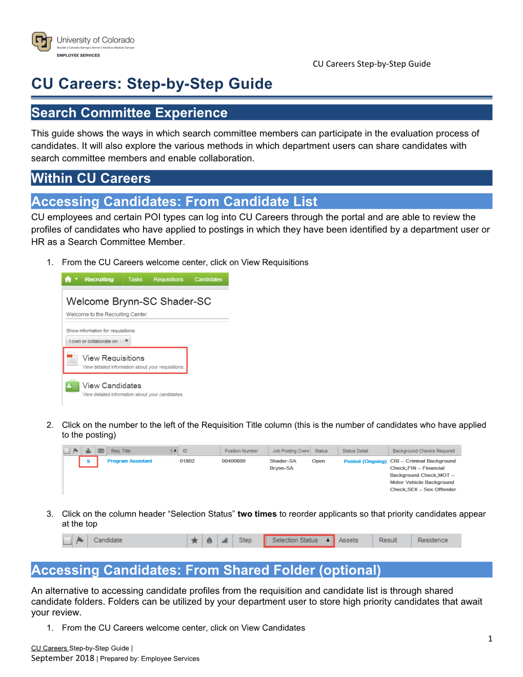 CU Careers: Step-By-Step Guide