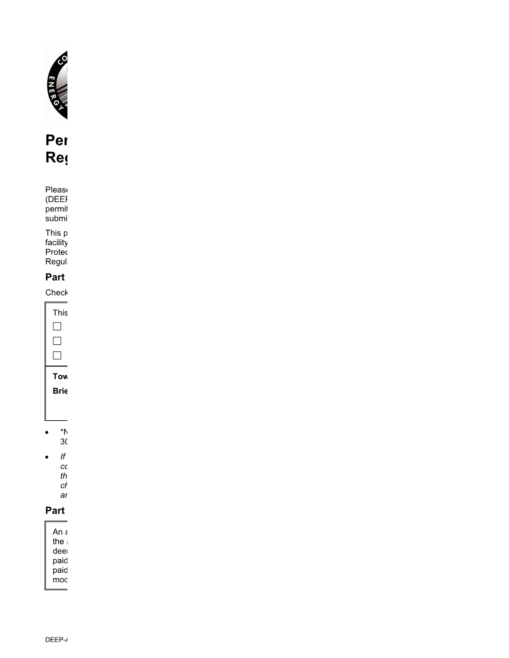 Permit Application to Add a Regulated Activity to a Registered Facility in an Aquifer Protection