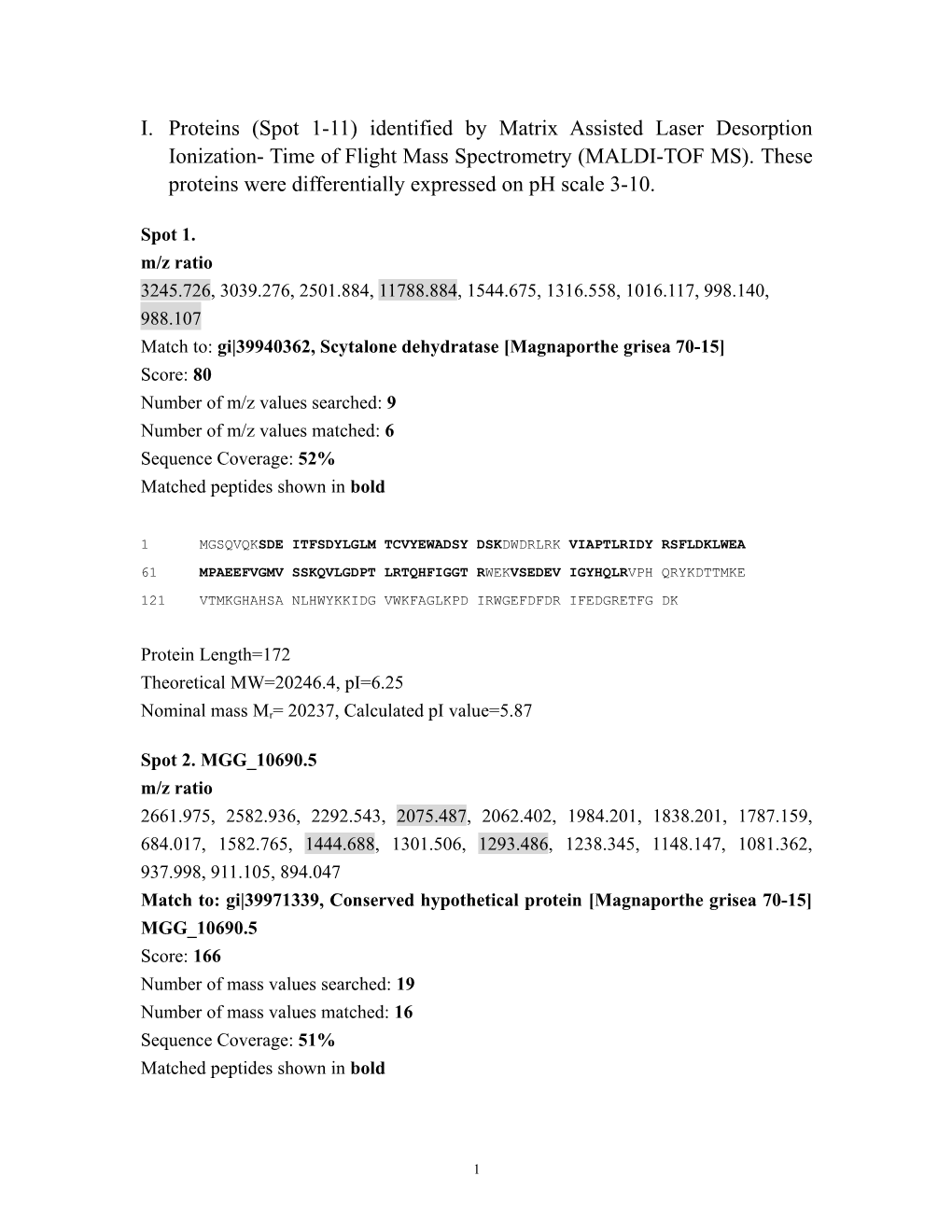 Match To: Gi 39940362, Scytalone Dehydratase Magnaporthe Grisea 70-15