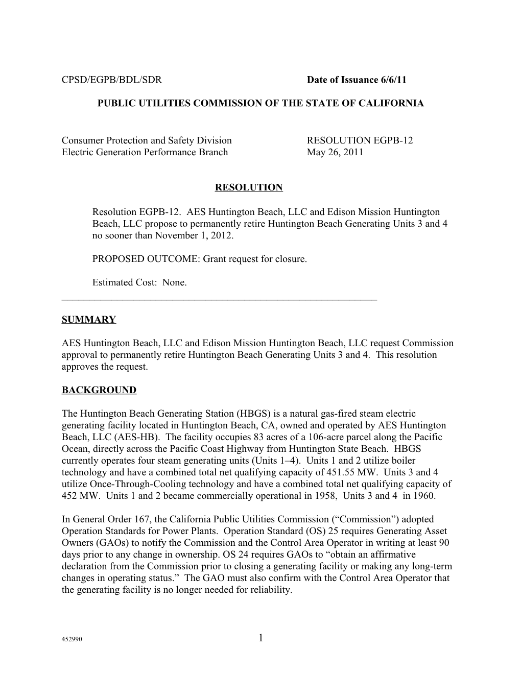 Public Utilities Commission of the State of California s76