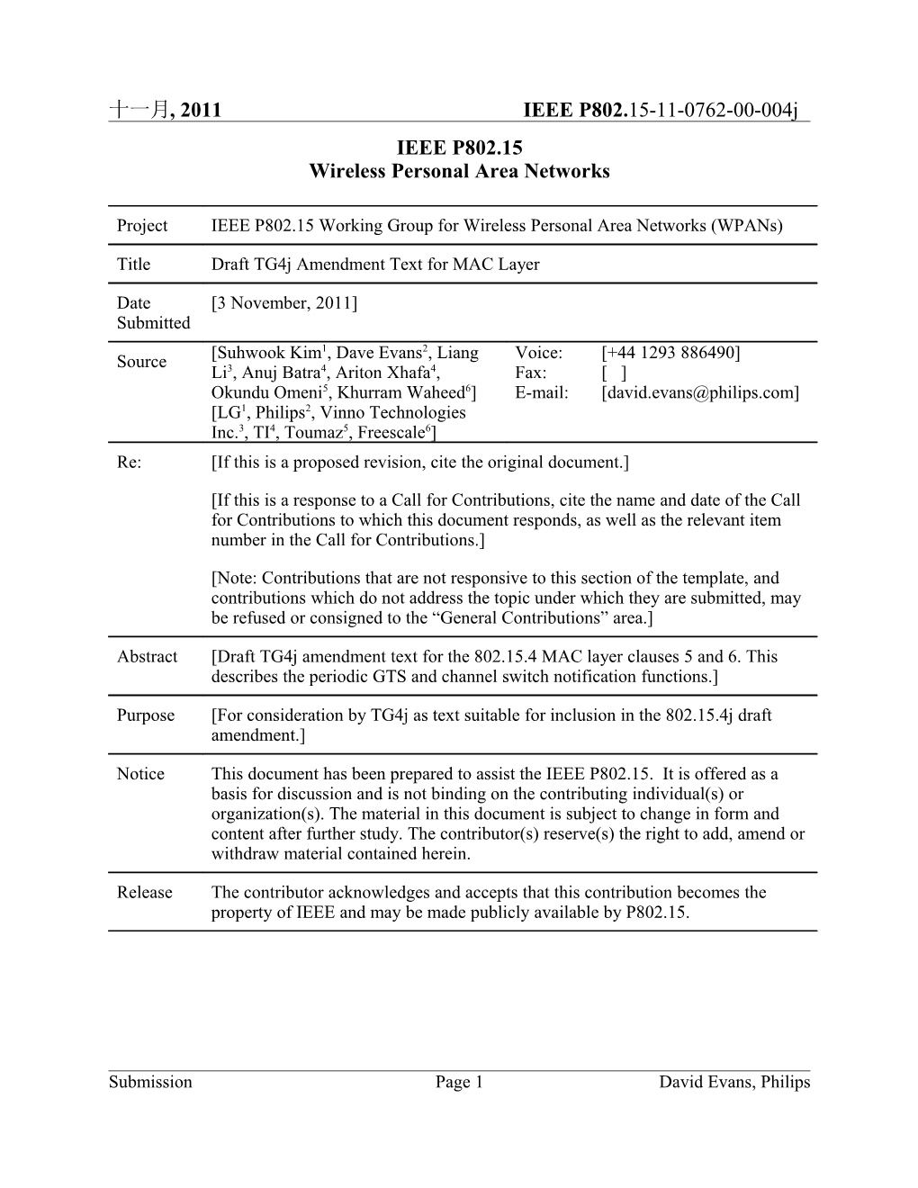 Wireless Personal Area Networks s29