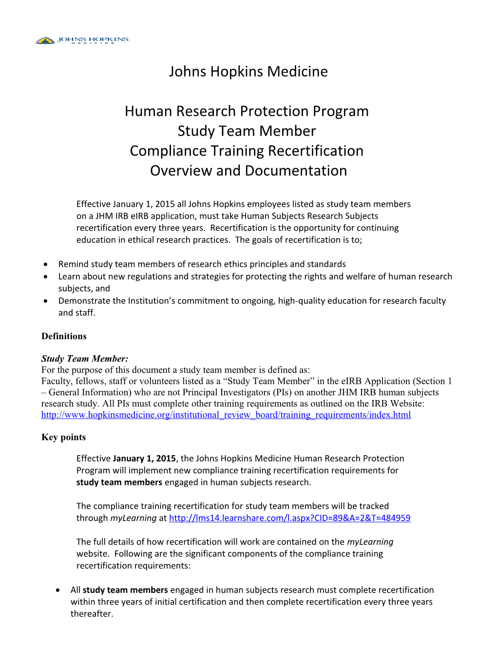 Human Research Protection Program