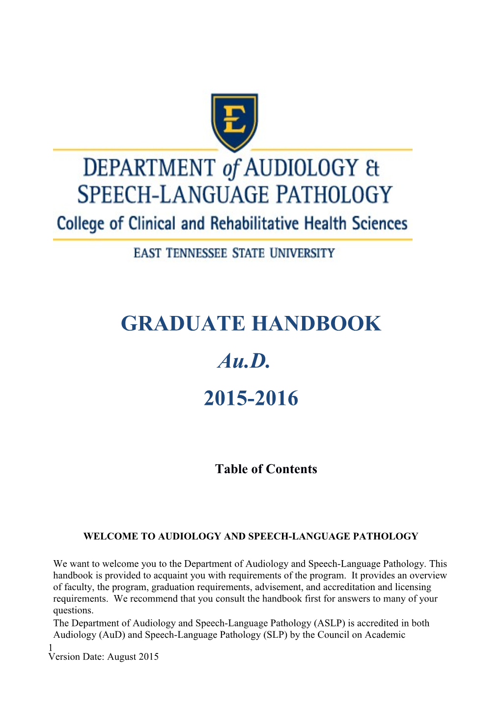 Welcome to Audiology and Speech-Language Pathology 3
