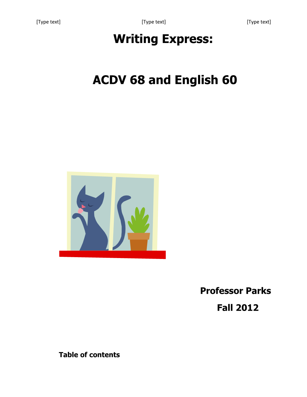 Professor Parks ACDV 68 and English 60 Page 322