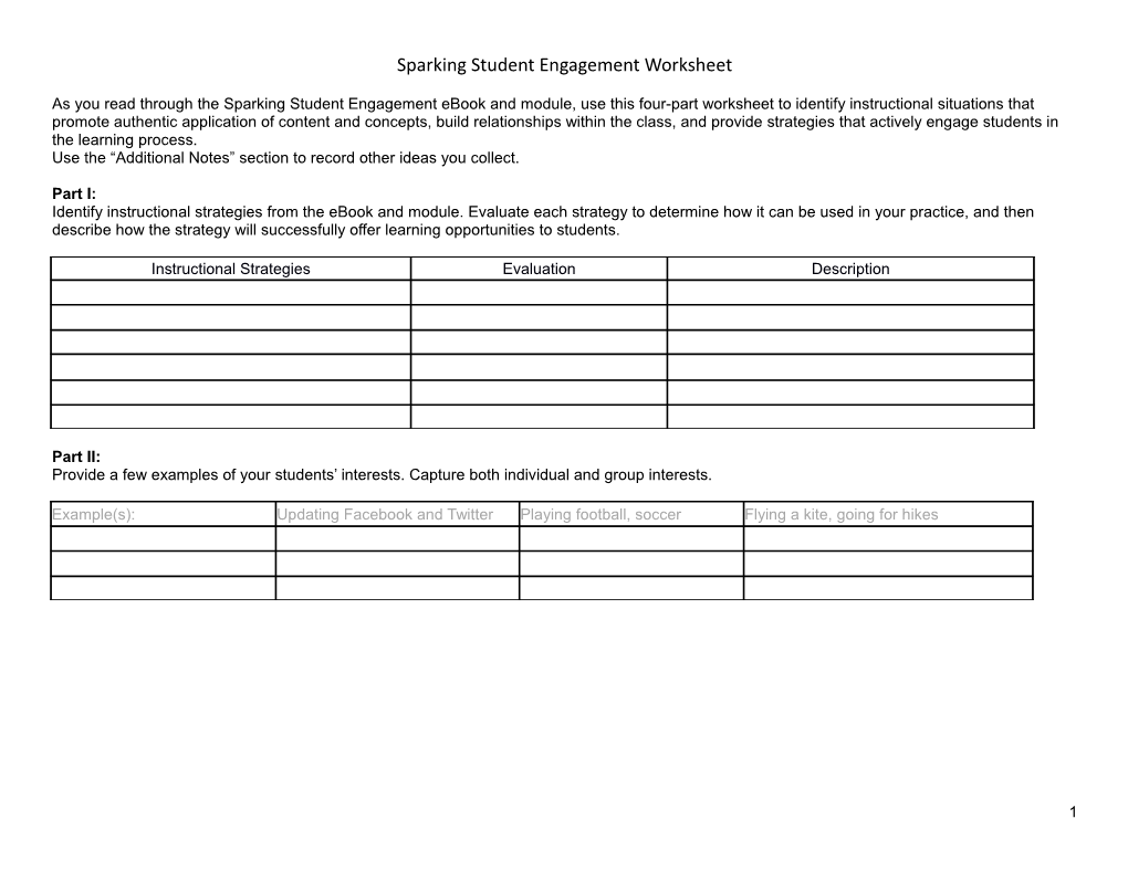 230: Managing Classroom Procedures Worksheet