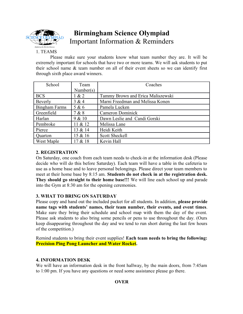 Birmingham Science Olympiad