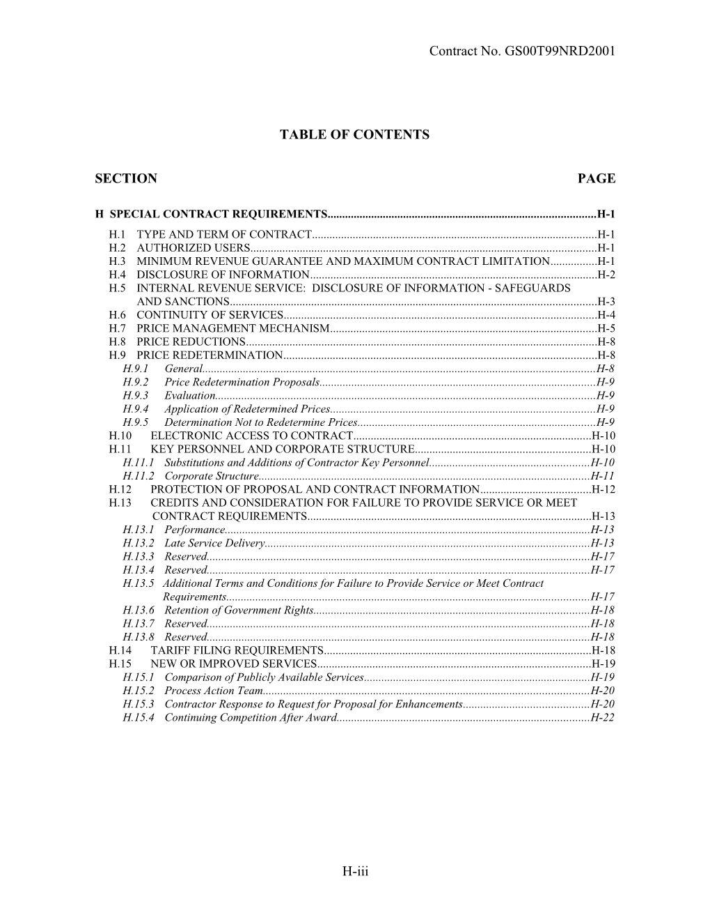 Table of Contents s122