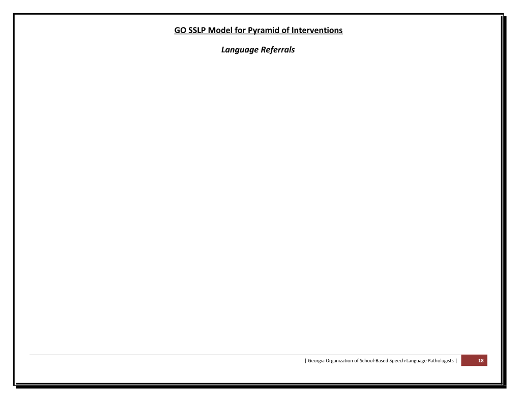 GO SSLP Model for Pyramid of Interventions