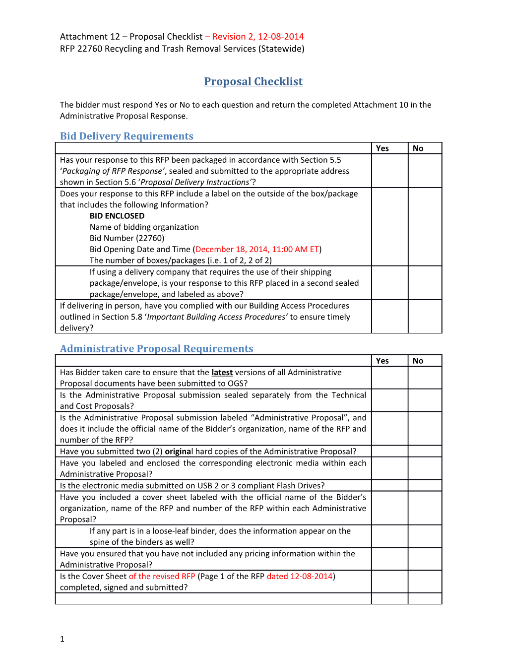 Attachment 12 Proposal Checklist Revision 2, 12-08-2014