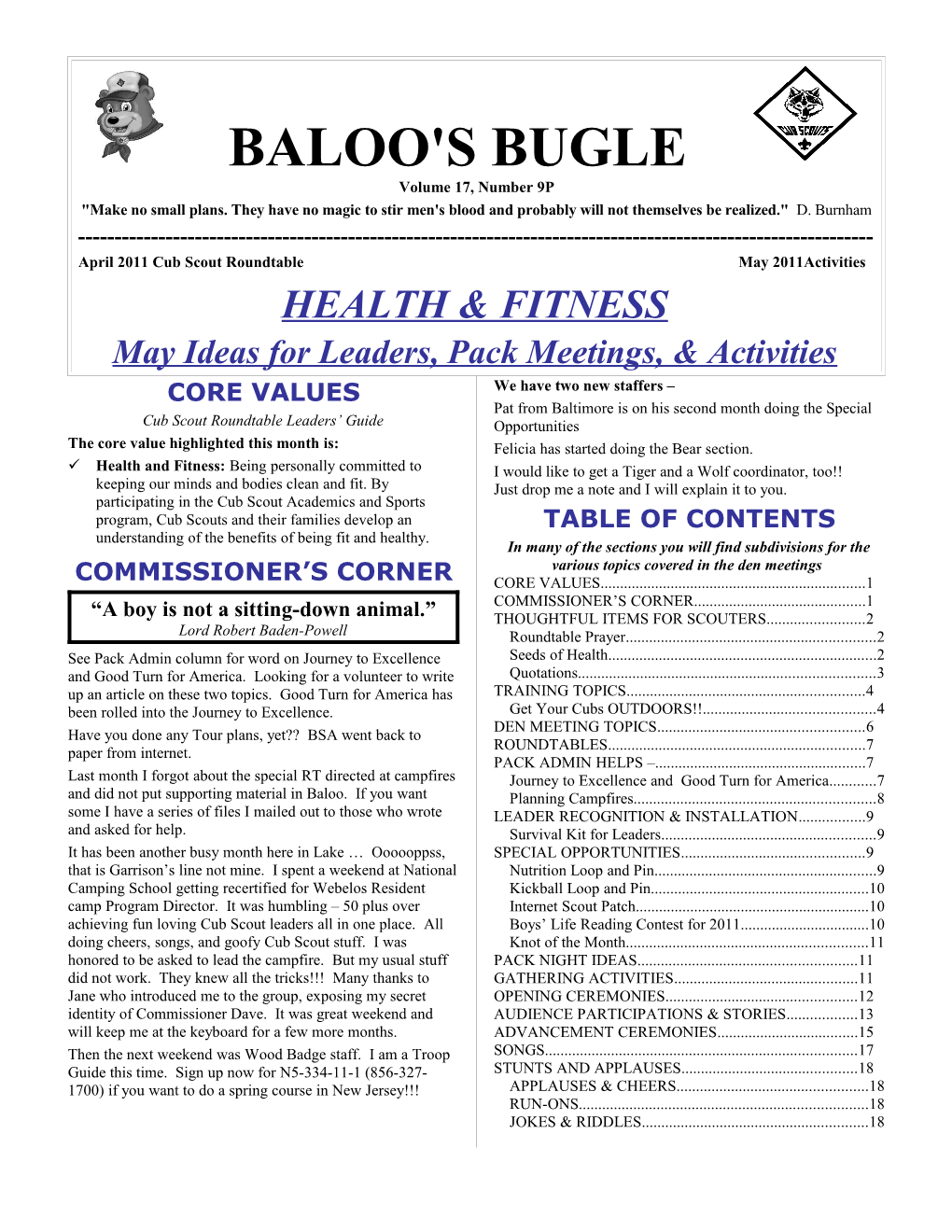 BALOO's BUGLE - PACK EDITION - (May 2011 Ideas) Page 28