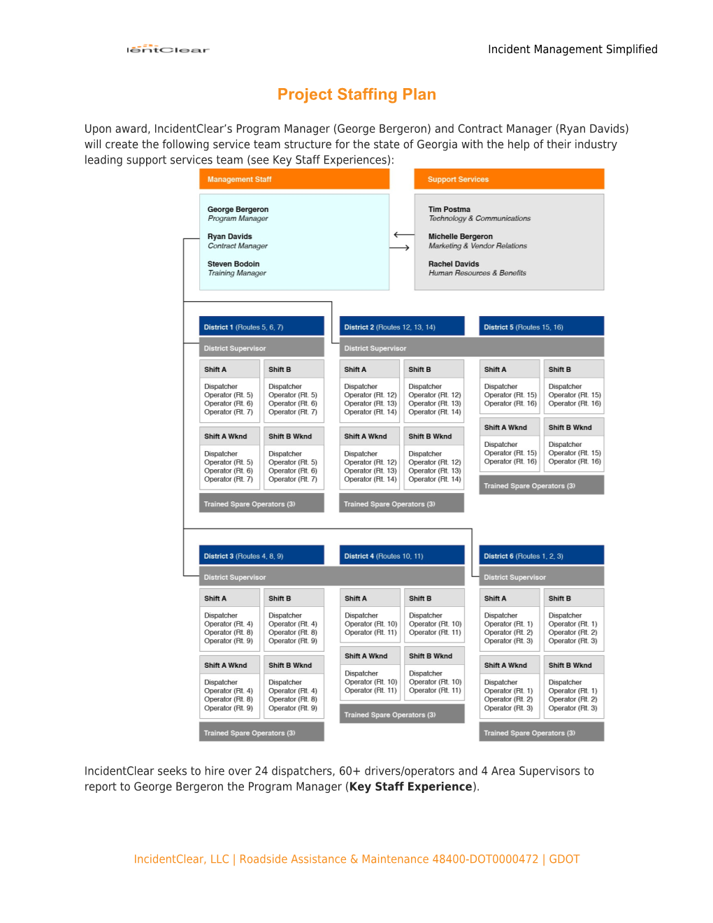 Project Staffing Plan