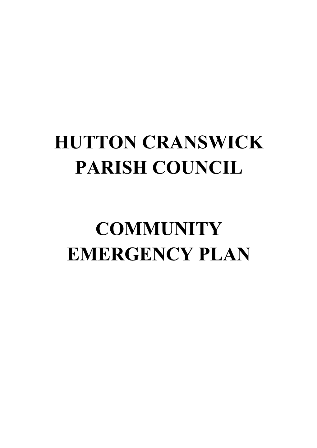 Hutton Cranswick Parish Council