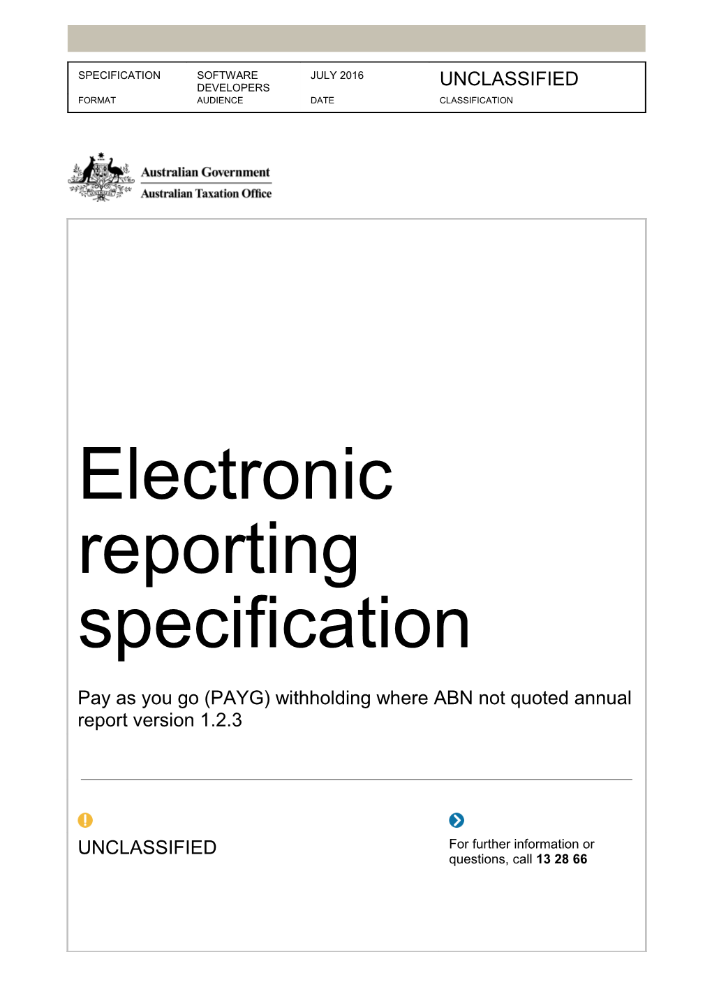 Electronic Reporting Specification - Pay As You Go (Payg) Withholding Where Abn Not Quoted s1