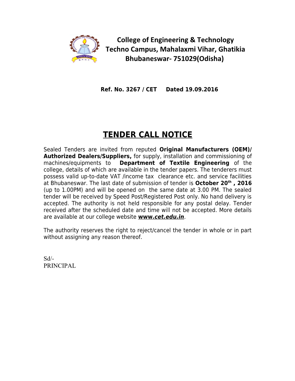 Tender Call Notice s2