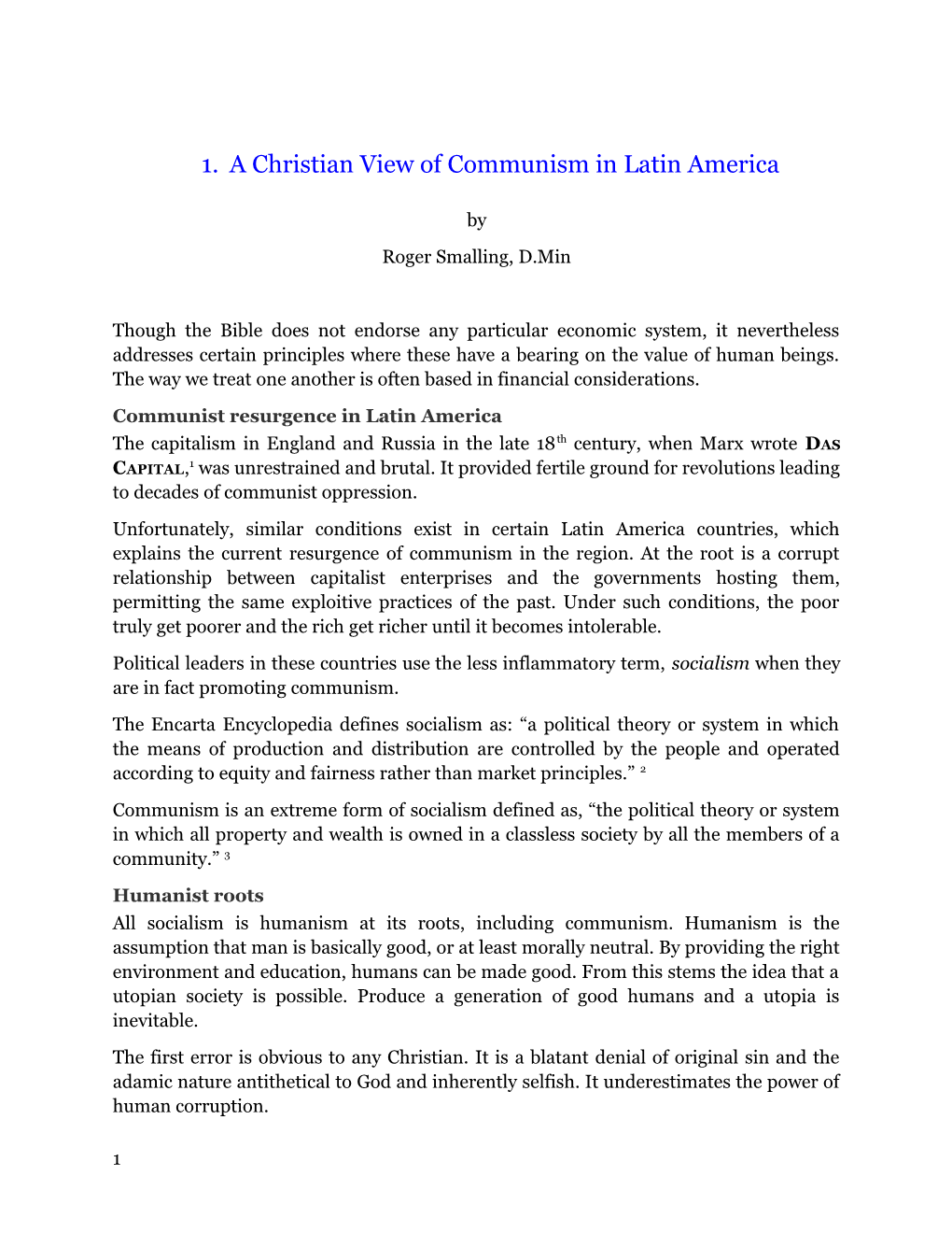 A Christian View of Communism in Latin America